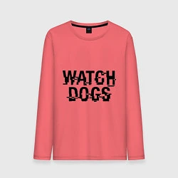 Лонгслив хлопковый мужской Watch Dogs, цвет: коралловый