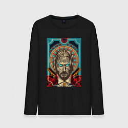 Лонгслив хлопковый мужской John wick, цвет: черный