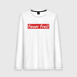 Лонгслив хлопковый мужской Feuer Frei!, цвет: белый