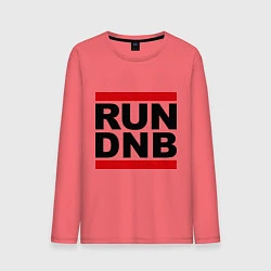 Лонгслив хлопковый мужской RUN DNB, цвет: коралловый