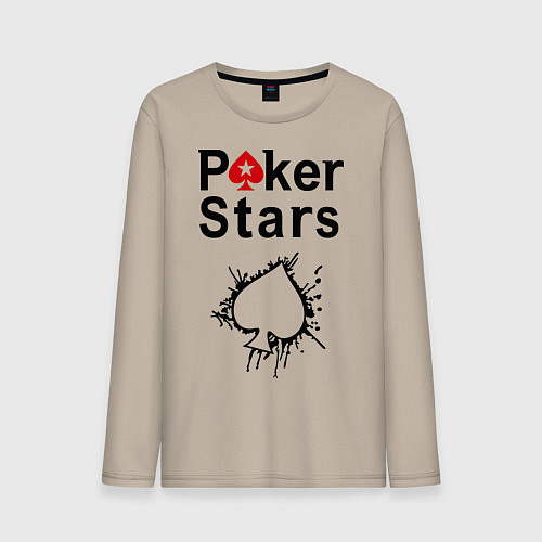 Мужской лонгслив Poker Stars / Миндальный – фото 1