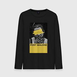 Лонгслив хлопковый мужской Post Malone, цвет: черный