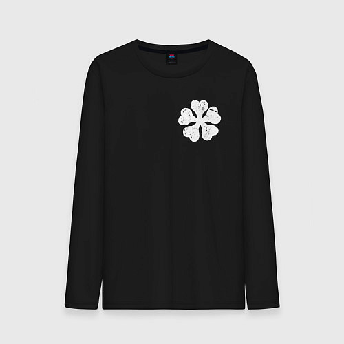 Мужской лонгслив ЧЁРНЫЙ КЛЕВЕР НА СПИНЕ / Черный – фото 1