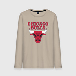 Лонгслив хлопковый мужской CHICAGO BULLS, цвет: миндальный