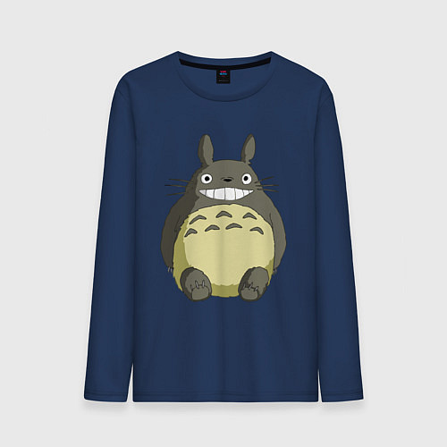 Мужской лонгслив Тоторо / Тёмно-синий – фото 1