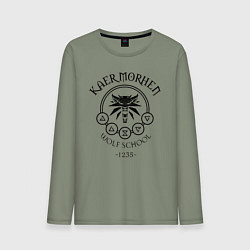 Лонгслив хлопковый мужской ВЕДЬМАК, цвет: авокадо