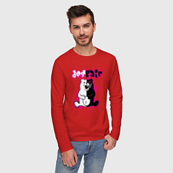 Лонгслив хлопковый мужской MONOKUMA, цвет: красный — фото 2