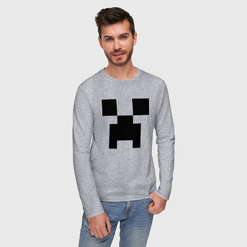 Мужской лонгслив Minecraft / Меланж – фото 3