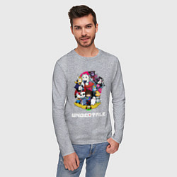 Лонгслив хлопковый мужской UNDERTALE, цвет: меланж — фото 2