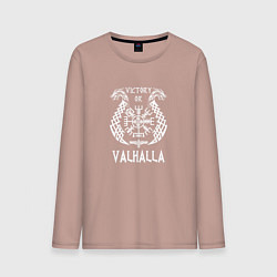 Лонгслив хлопковый мужской Valhalla, цвет: пыльно-розовый