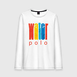 Лонгслив хлопковый мужской Water polo, цвет: белый