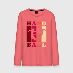 Лонгслив хлопковый мужской Handball, цвет: коралловый