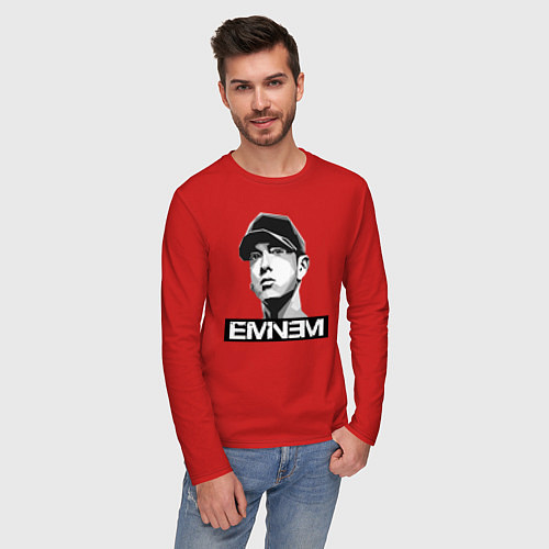 Мужской лонгслив Eminem / Красный – фото 3
