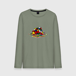 Лонгслив хлопковый мужской Кубик Рубика, цвет: авокадо