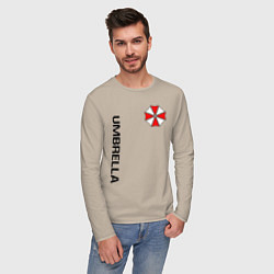 Лонгслив хлопковый мужской UMBRELLA CORP, цвет: миндальный — фото 2