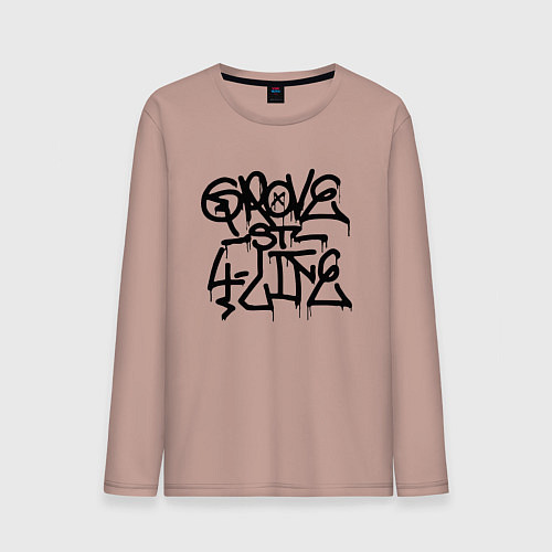 Мужской лонгслив GROVE STREET 4 LIFE / Пыльно-розовый – фото 1