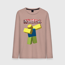 Лонгслив хлопковый мужской Roblox Dab, цвет: пыльно-розовый