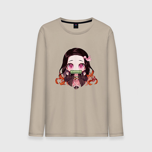 Мужской лонгслив Незуко Камадо / Миндальный – фото 1