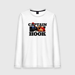 Лонгслив хлопковый мужской Captain Hook, цвет: белый