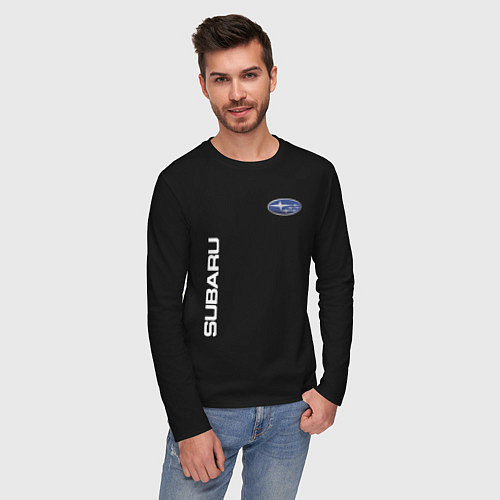 Мужской лонгслив SUBARU / Черный – фото 3