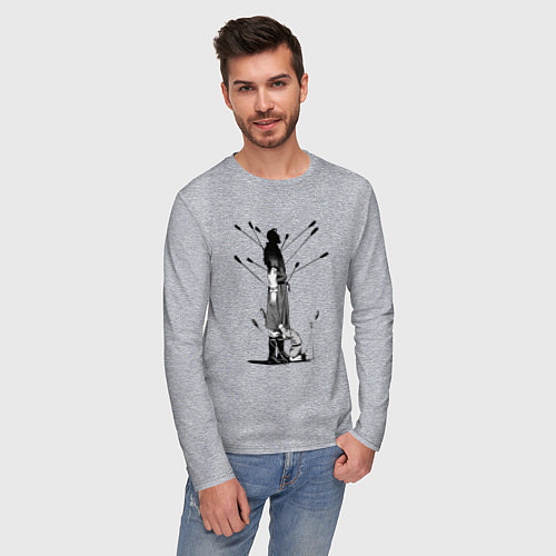 Мужской лонгслив Vinland saga / Меланж – фото 3