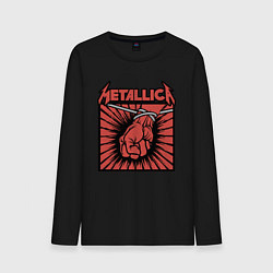Лонгслив хлопковый мужской Metallica, цвет: черный
