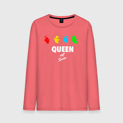 Лонгслив хлопковый мужской Queen, цвет: коралловый