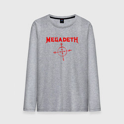 Лонгслив хлопковый мужской Megadeth, цвет: меланж