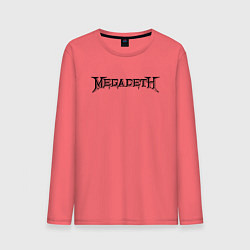Лонгслив хлопковый мужской Megadeth, цвет: коралловый