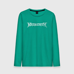 Лонгслив хлопковый мужской Megadeth цвета зеленый — фото 1