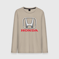 Лонгслив хлопковый мужской HONDA, цвет: миндальный
