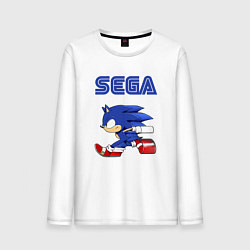 Лонгслив хлопковый мужской SEGA, цвет: белый