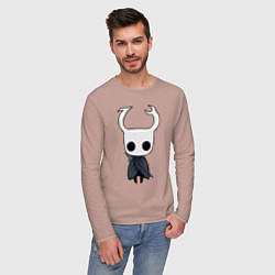Лонгслив хлопковый мужской Рыцарь Hollow Knight, цвет: пыльно-розовый — фото 2