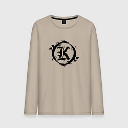 Лонгслив хлопковый мужской Кукрыниксы спина, цвет: миндальный