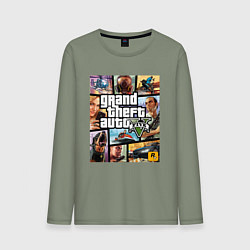 Лонгслив хлопковый мужской GTA5, цвет: авокадо