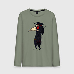 Лонгслив хлопковый мужской ЧУМНОЙ ДОКТОР, цвет: авокадо