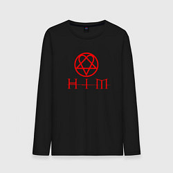 Мужской лонгслив HIM LOGO RED