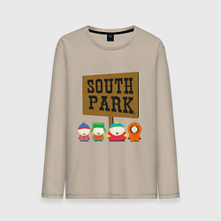 Лонгслив хлопковый мужской South Park, цвет: миндальный
