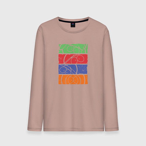 Мужской лонгслив South Park лица / Пыльно-розовый – фото 1