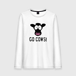 Лонгслив хлопковый мужской South Park Go Cows!, цвет: белый