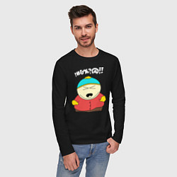 Лонгслив хлопковый мужской South Park, Эрик Картман, цвет: черный — фото 2
