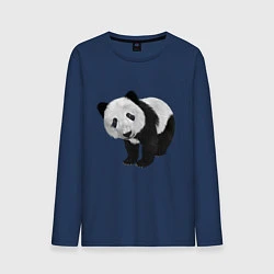 Лонгслив хлопковый мужской Панда, цвет: тёмно-синий