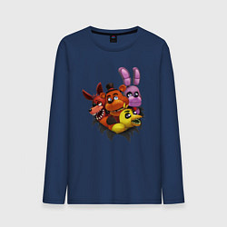 Лонгслив хлопковый мужской Five Nights At Freddys, цвет: тёмно-синий