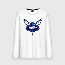 Лонгслив хлопковый мужской Charlotte Hornets 1, цвет: белый