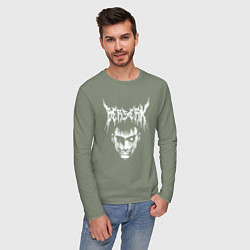 Лонгслив хлопковый мужской BERSERK, цвет: авокадо — фото 2