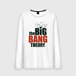 Лонгслив хлопковый мужской Big Bang Theory logo, цвет: белый
