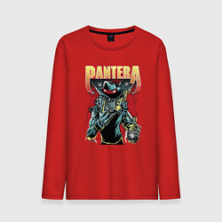 Лонгслив хлопковый мужской Pantera, цвет: красный