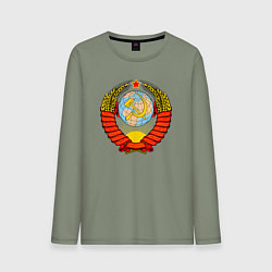 Лонгслив хлопковый мужской СССР, цвет: авокадо
