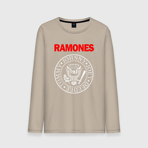 Мужской лонгслив RAMONES / Миндальный – фото 1