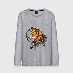 Лонгслив хлопковый мужской Страж снов, цвет: меланж